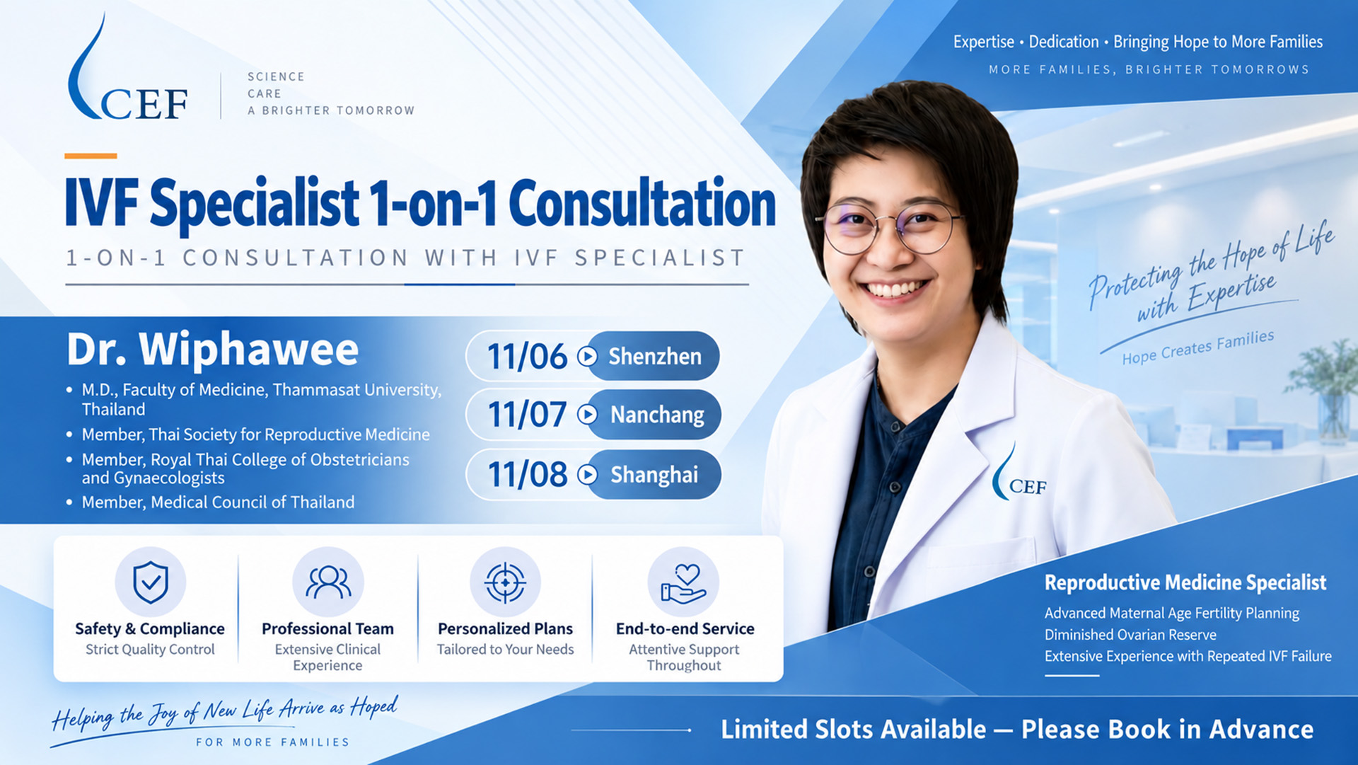 CEF IVF One-on-One Consultation in November CEF IVF One-on-One Consultation in November